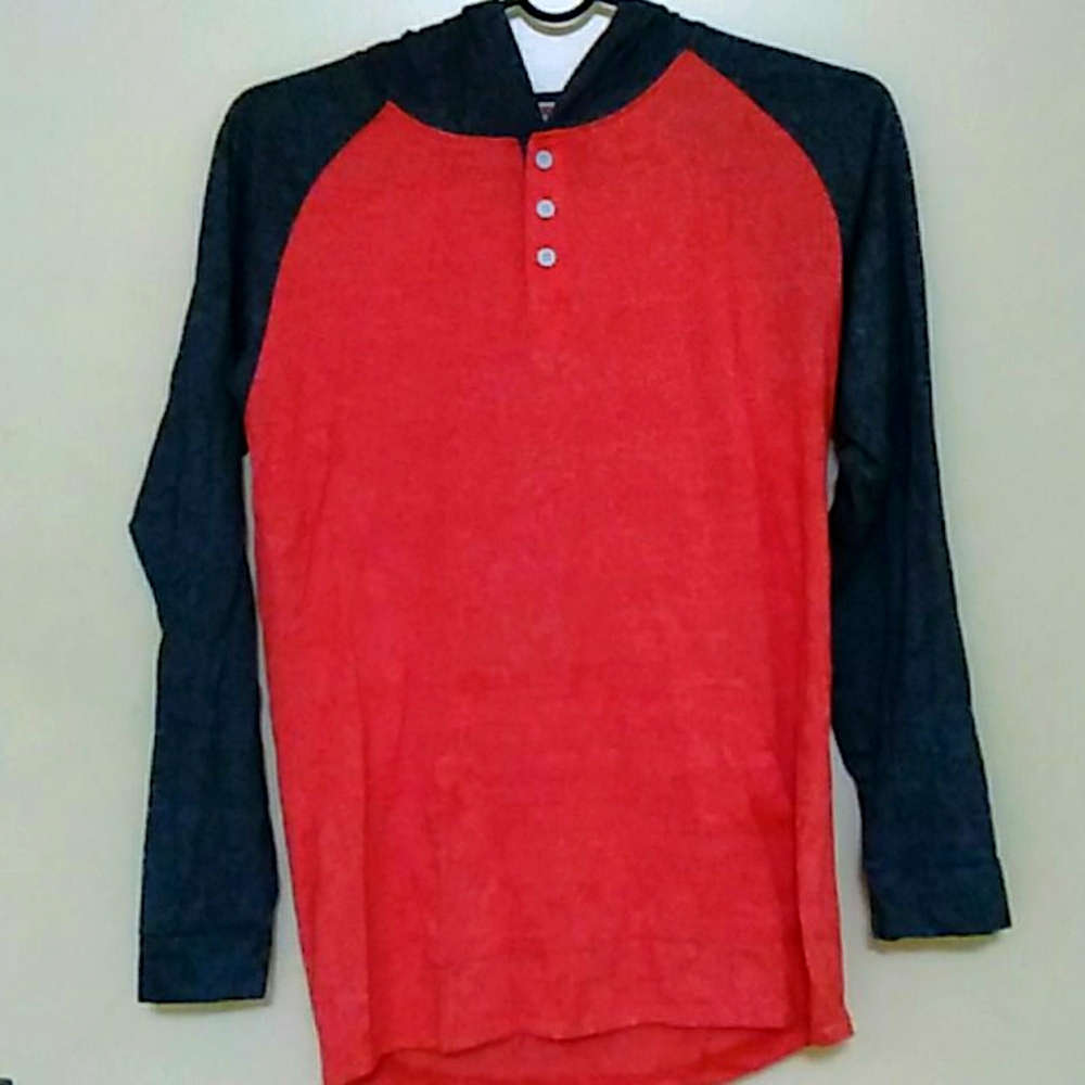 Free planet junior boy hoodie 14/16 red black